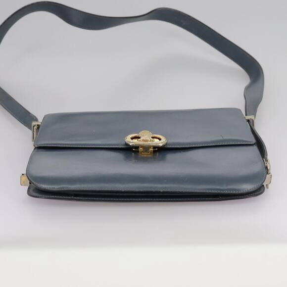 CELINE Shoulder Bag Leather Blue - Picture 9 of 13
